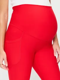 Maternity Full-Panel PowerSoft 7/8 Leggings - Amaryllis — view 5