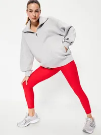 Maternity Full-Panel PowerSoft 7/8 Leggings - Amaryllis — view 3