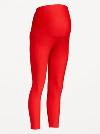 Maternity Full-Panel PowerSoft 7/8 Leggings - Amaryllis — view 4