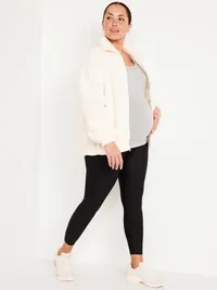 Maternity Full-Panel PowerSoft 7/8 Leggings - Black Jack — view 3