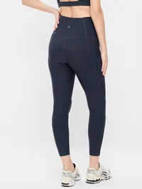 Maternity Full-Panel PowerSoft 7/8 Leggings - Dusk Navy — view 2