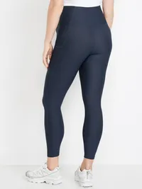 Maternity Full-Panel PowerSoft 7/8 Rib Leggings - Dusk Navy — view 2