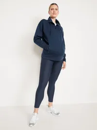 Maternity Full-Panel PowerSoft 7/8 Rib Leggings - Dusk Navy — view 3