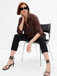 Maternity Full Panel Slim Pants - True black — view 4