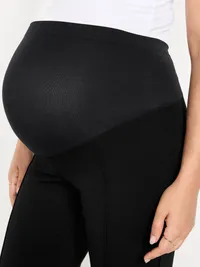 Maternity Full-Panel Stevie Straight Pants - Black Jack — view 5