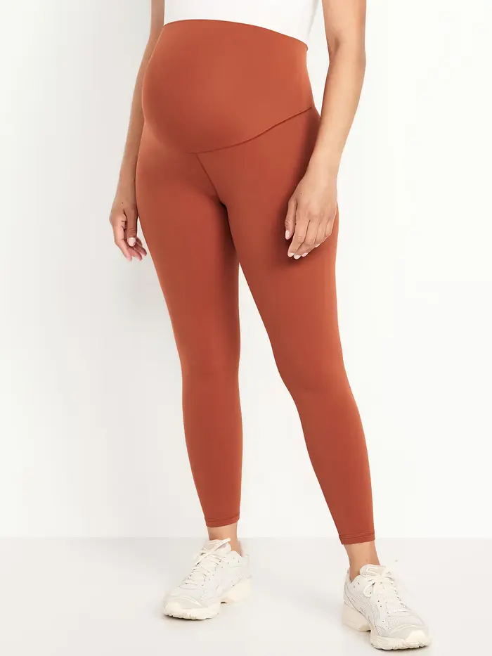 Maternity Full-Panel StudioSmooth 7/8 Leggings - Cherry Birch