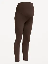 Maternity Full-Panel StudioSmooth 7/8 Leggings - Coffee Bl — view 2