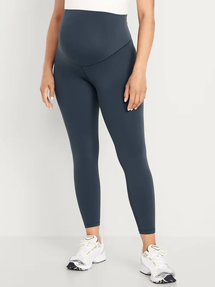 Maternity Full-Panel StudioSmooth 7/8 Leggings - Dusk Navy