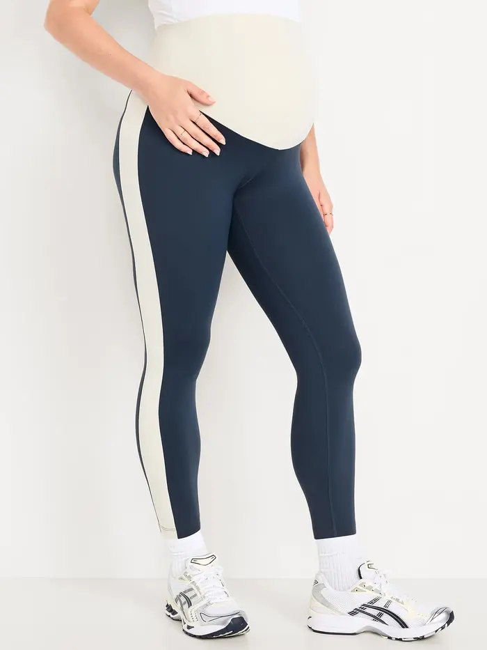 Maternity Full-Panel StudioSmooth 7/8 Leggings - Dusk Navy