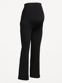 Maternity Full-Panel StudioSmooth Flare Leggings - Black Jack — view 4