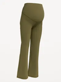 Maternity Full-Panel StudioSmooth Flare Leggings - Hearthwood — view 2