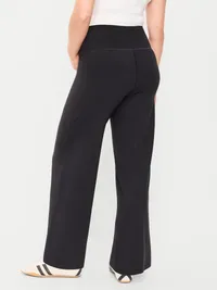 Maternity Full-Panel StudioSmooth Wide-Leg Pants - Black Jack — view 2