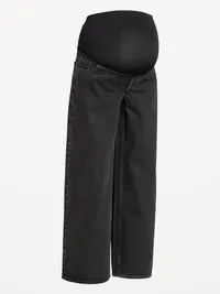 Maternity Full-Panel Wow Baggy Jeans - Licorice — view 2