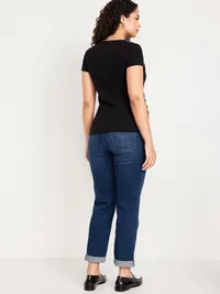 Maternity Full-Panel Wow Boyfriend Jeans - Aster — view 3