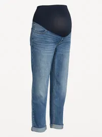 Maternity Full Panel Wow Boyfriend Jeans - Medium Wash — view 4