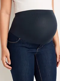 Maternity Full-Panel Wow Skinny Jeans - Dark Wash — view 5