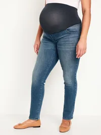 Maternity Full-Panel Wow Straight Jeans - Campeche — view 3