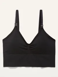 Maternity High Support Hands-Free Pumping Bra - Black Jack — view 4