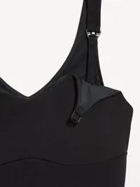 Maternity Light Support StudioSmooth Longline Nursing Bra - Black Jack — view 3