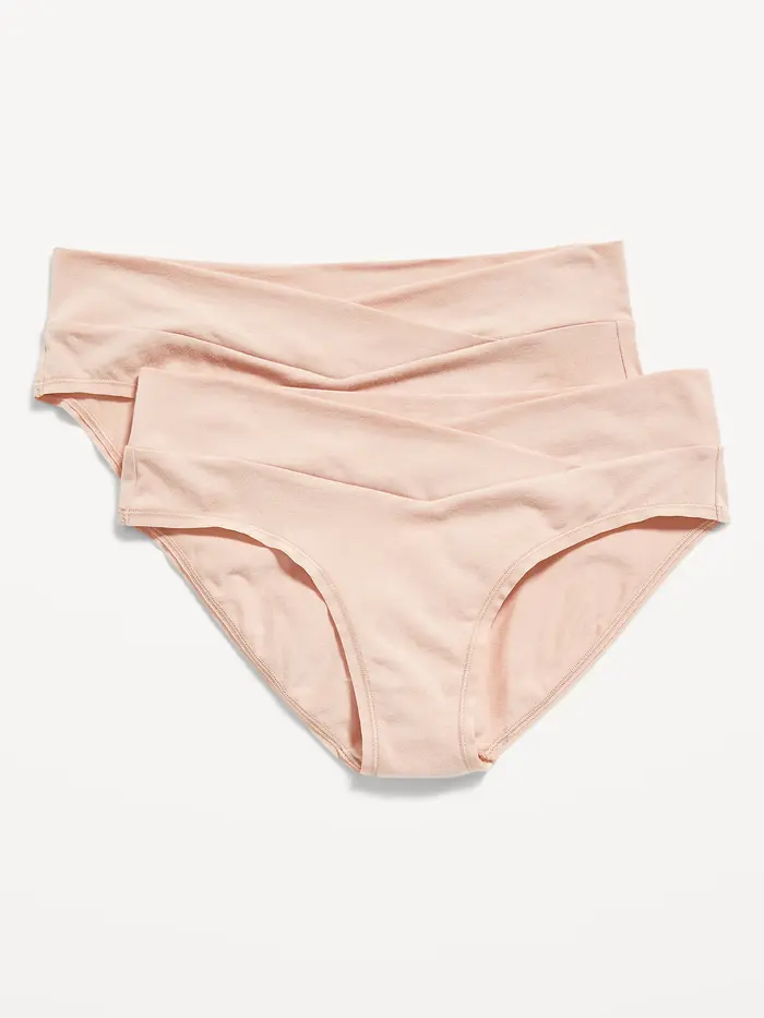 Maternity Low-Rise Bikini Underwear 2-Pack - Frappe