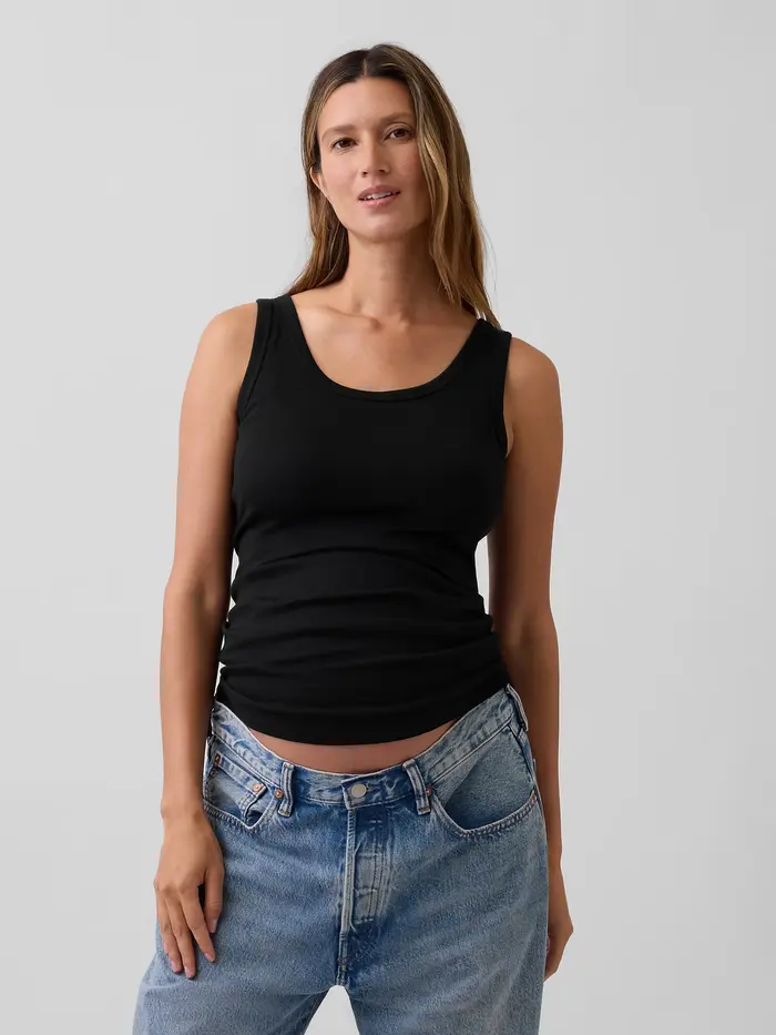 Maternity Modern Tank Top - True black