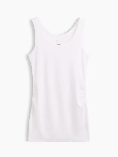 Maternity Modern Tank Top - White