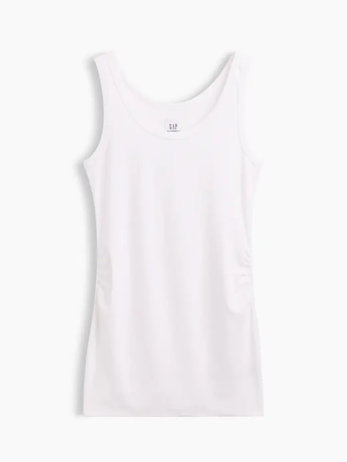 Maternity Modern Tank Top - White