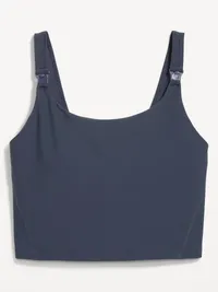 Maternity PowerSoft Nursing Sports Bra - Dusk Navy — view 4