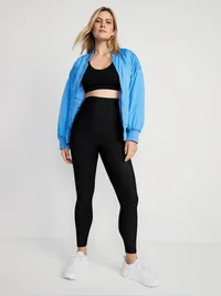 Maternity PowerSoft Postpartum Support 7/8 Leggings - Black Jack — view 3