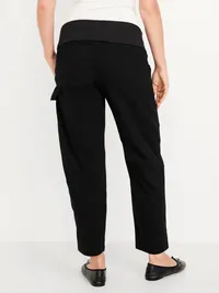 Maternity Rollover Waist Pulla Utility Pants - Black Jack — view 2