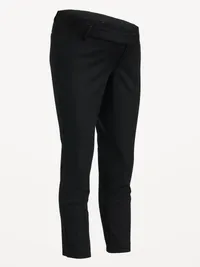 Maternity Side-Panel Pixie Ankle Pants - Black Jack — view 4