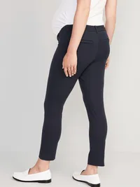 Maternity Side-Panel Pixie Ankle Pants - In the Navy — view 2