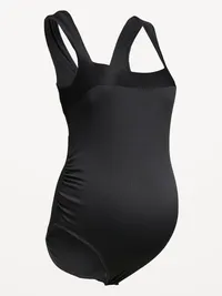 Maternity Structured One-Piece Swimsuit - Black Jack — view 4