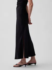 Maxi Slip Skirt - True black — view 3