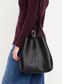 Medium Carrie Tote Bag - True Black — view 2