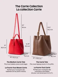 Medium Carrie Tote Bag - True Black — view 4