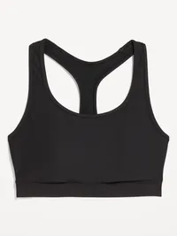Medium Support PowerSoft Racerback Sports Bra - Black Jack — view 4