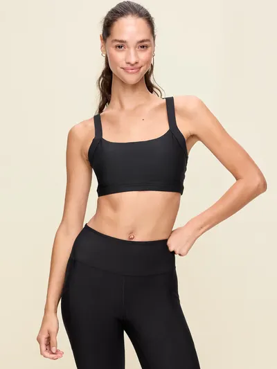 Medium Support PowerSoft Sports Bra - Black