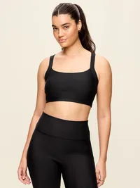 Medium Support PowerSoft Sports Bra - Black — view 3