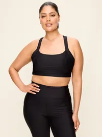 Medium Support PowerSoft Sports Bra - Black — view 5