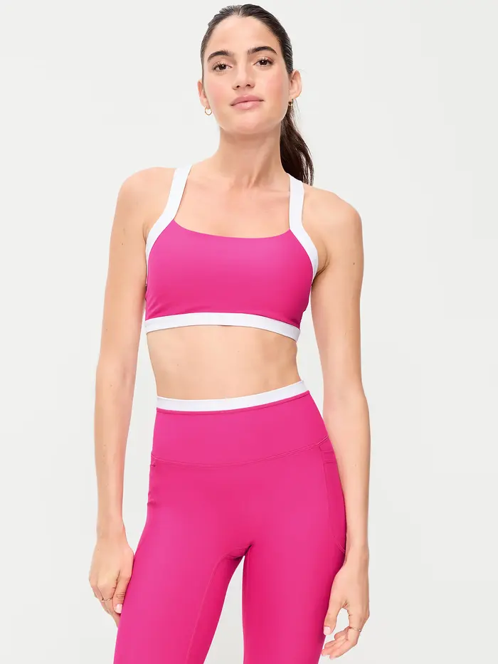Medium Support PowerSoft Sports Bra - Dragonfruit Pink