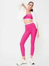 Medium Support PowerSoft Sports Bra - Dragonfruit Pink — view 3