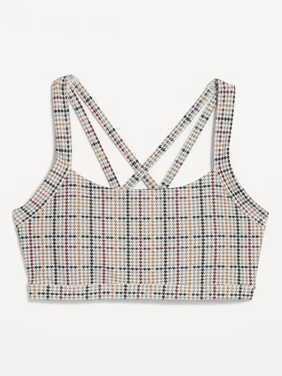 Medium Support PowerSoft Sports Bra - Houndstooth