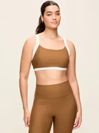 Medium Support PowerSoft Sports Bra - Sycamore Bark — view 4