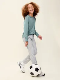 Mesh Jogger Pants for Boys - Cloud Cover — view 3