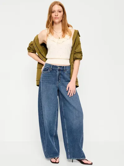 Mid-Rise Arc Barrel Jeans - Bella