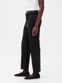 Mid Rise Khakis - Black — view 3