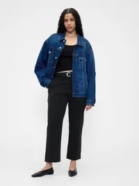 Mid Rise Khakis - Black — view 5