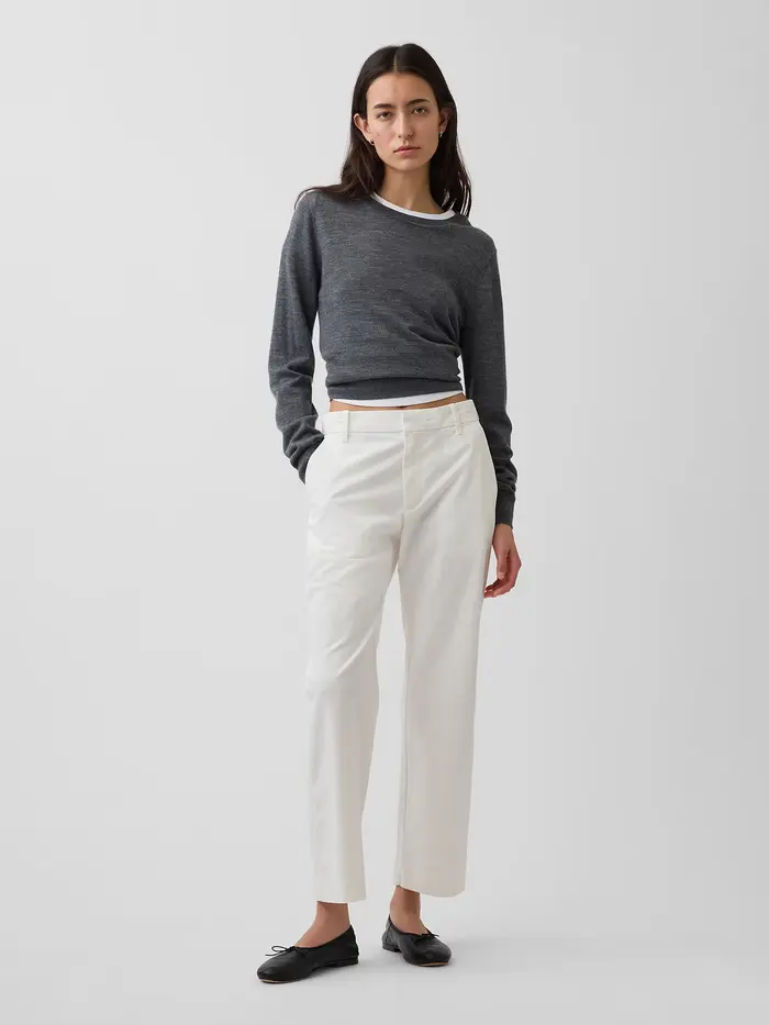 Mid Rise Khakis - New off white