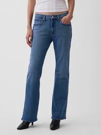 Mid Rise Relaxed Boot Jeans - Medium wash — view 2